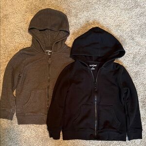 Cat & Jack Kids' Black and Dark Gray Hoodies